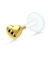 Stitched heart Shaped Labrets Push-in LA-1000